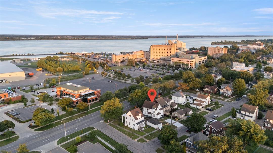 Aerial drone coverage of a vacant parcel in Southeast Michigan