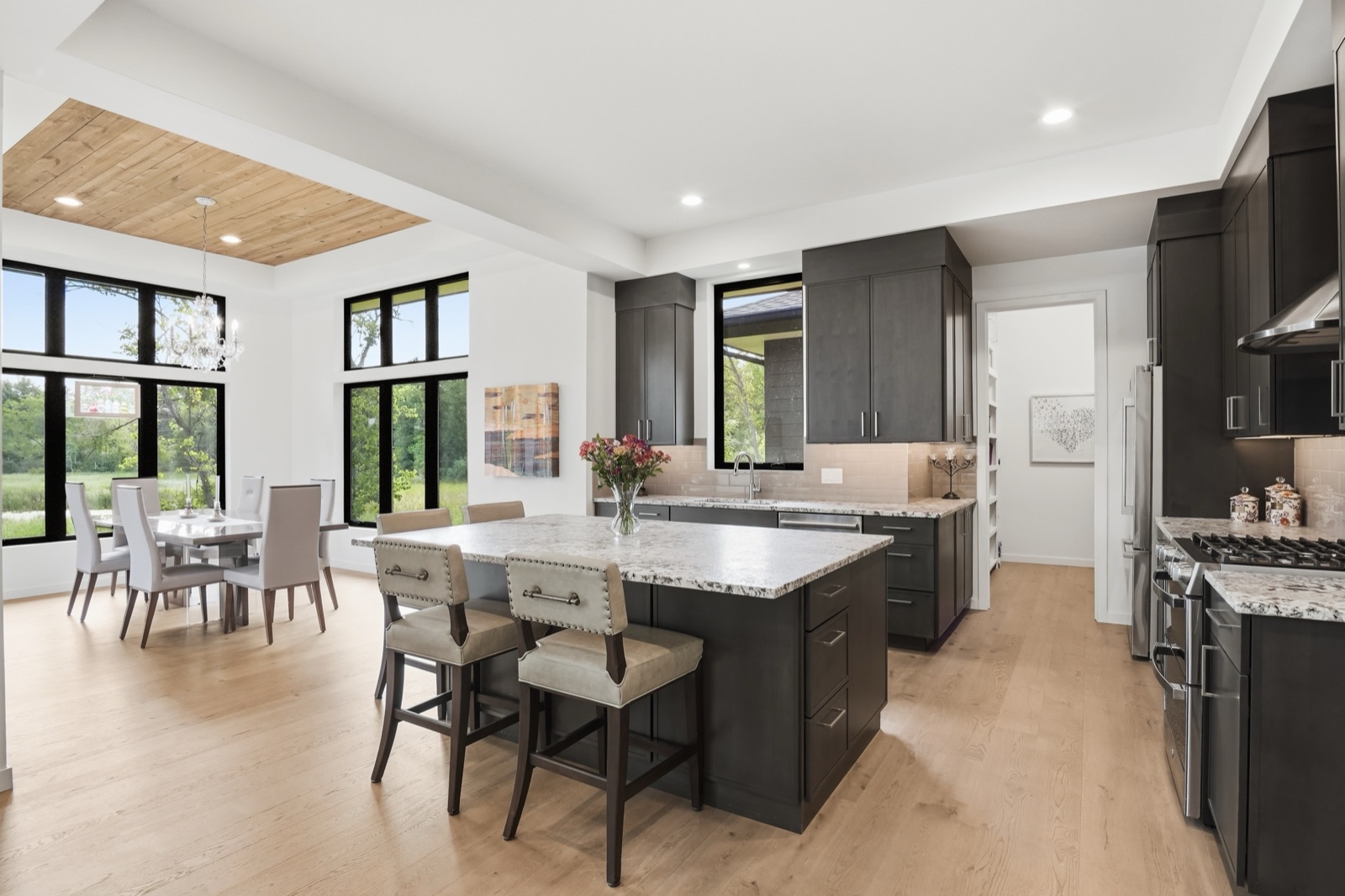 Bright HDR kitchen photographed for a Metro Detroit listing