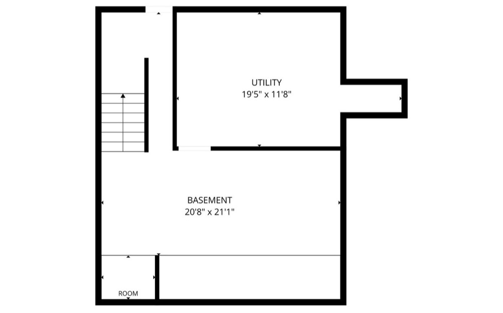 2D floor plan of the basement — Commerce Township, MI
