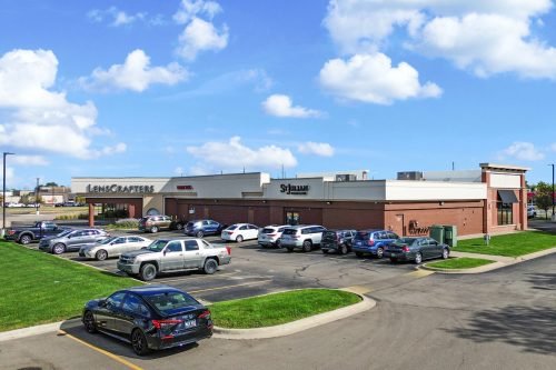 Drone commercial parking lot traffic commercial