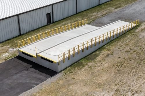 Semi truck ramp commercial drone real estate