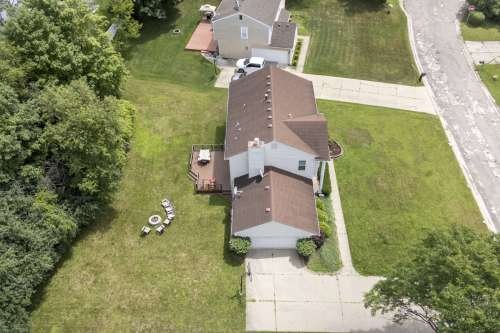 low angle drone shot