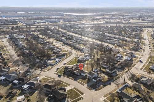 neighborhood drone image