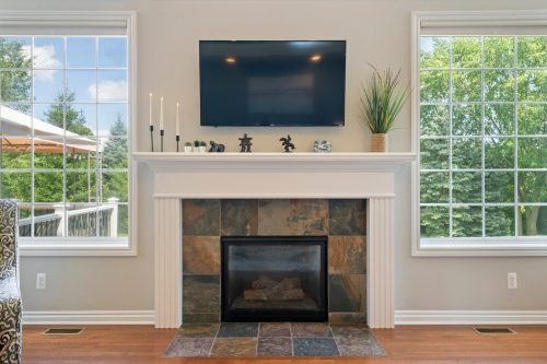 fireplace staright on showcase image residential living room leverage farmington michigan novi livonia northville