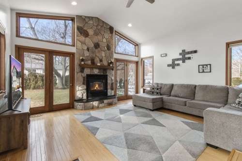 living room fireplace southfield