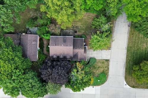 lot lines drone image